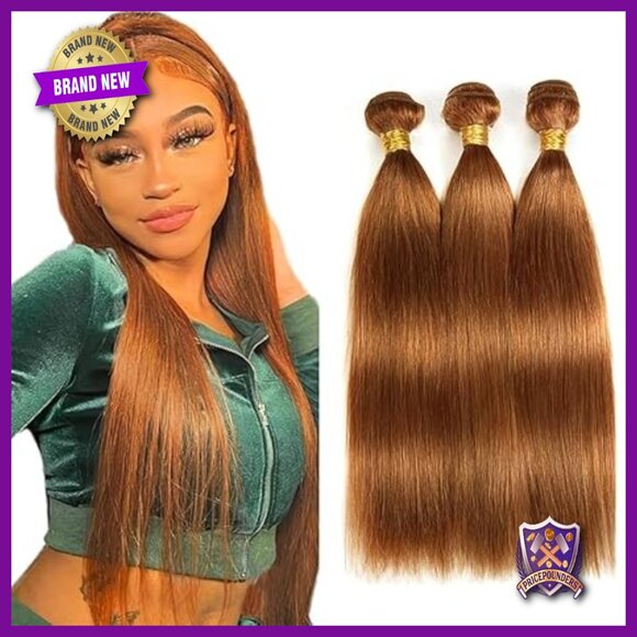 22 Inch Straight Brazilian Human Hair Extensions Double Weft Bundles main image 7